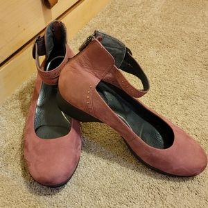 Dansko Lulu Wedge ankle strap shoes